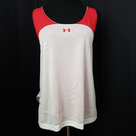 Under Armour Red/White jersey tank - Picture 3 of 5
